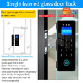 WIFI 3D Face Smart Lock for Glass Door with Camera Fingerprint Face Recognize Card Password Biometric Key App Unlock