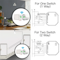 -FDDT Wifi Smart 4 Way Switch Module 2Pcs Tuya Light Control Switch Remote App Dimmer Curtain Switch