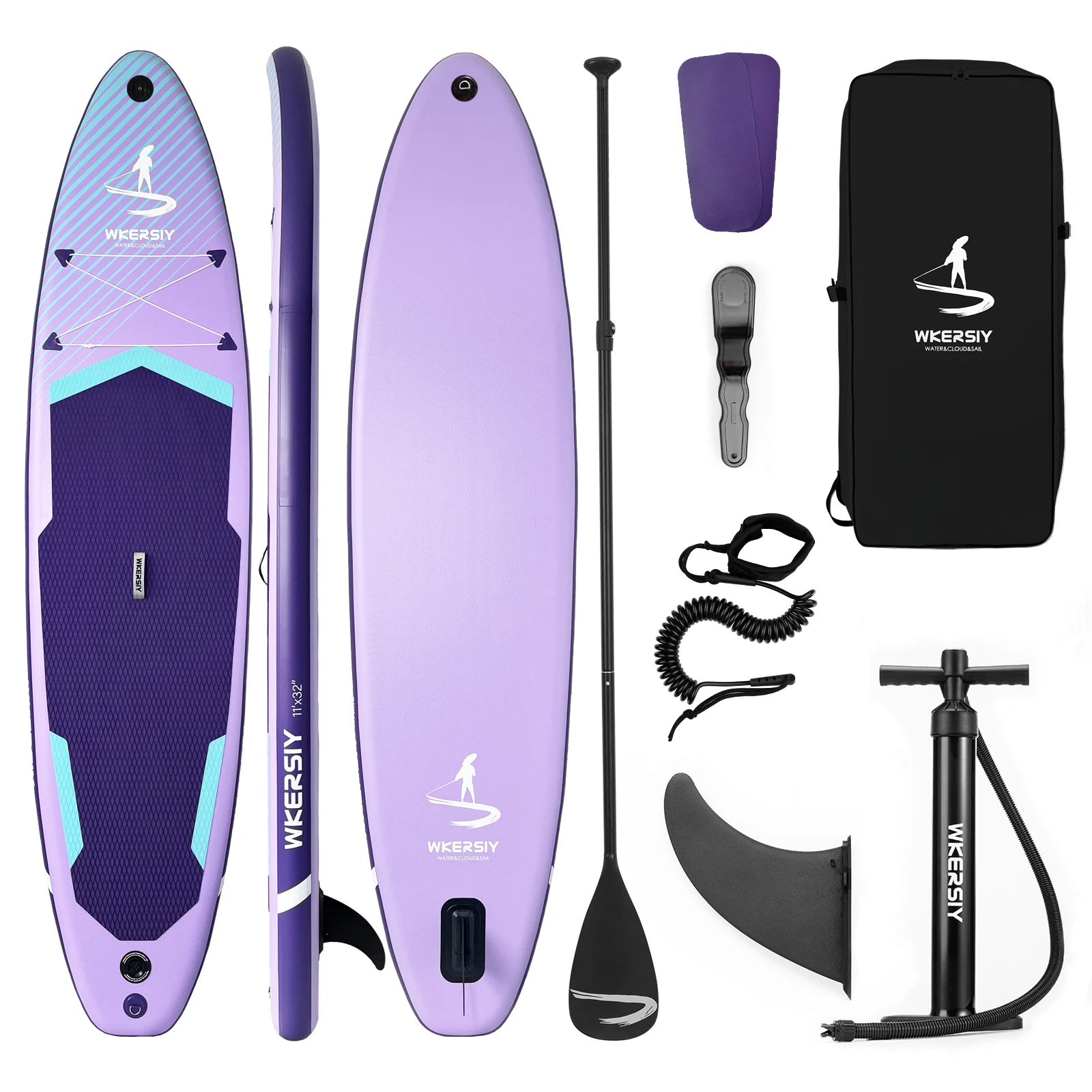 11'/335cm Inflatable Paddle Board Stand Up Paddleboard SUP for 2 Persons 32' Width 4 Colors with ISUP Accessories
