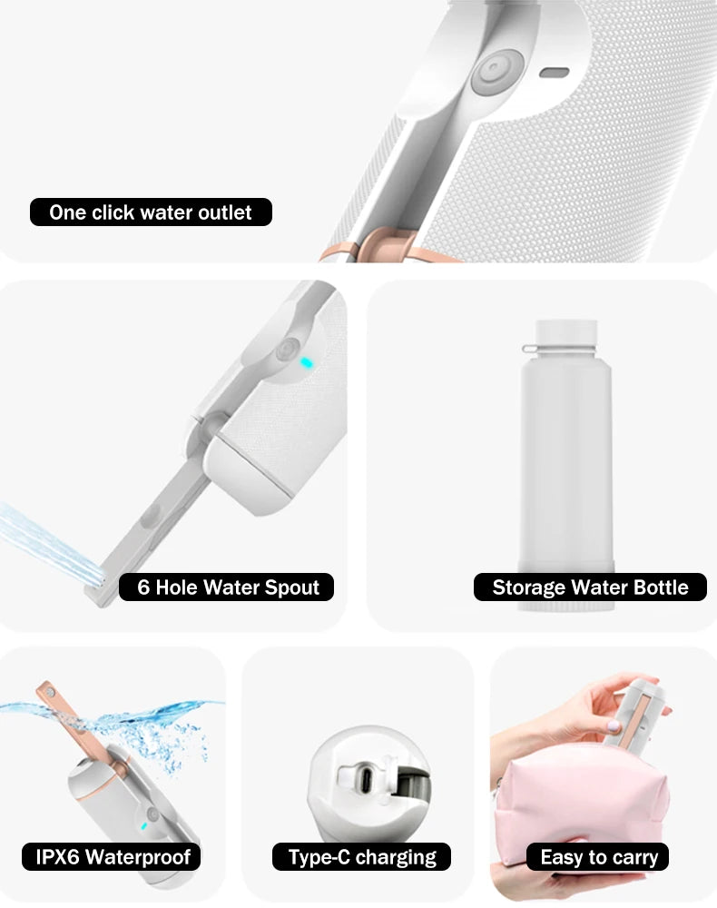 Pocket Bidet Shower Handhel Automatic Toilet Sprayer 200ML Portable Travel Shattaf for Hygiene Cleaning Personal Baby Care