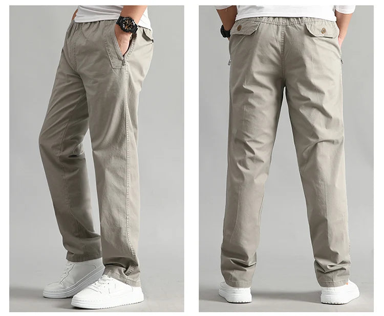 Men's Cargo Pants Summer Spring Cotton Workwear Large Size 6XL Casual Climbing Joggers Sweatpants Hombre Autumn Work Trousers