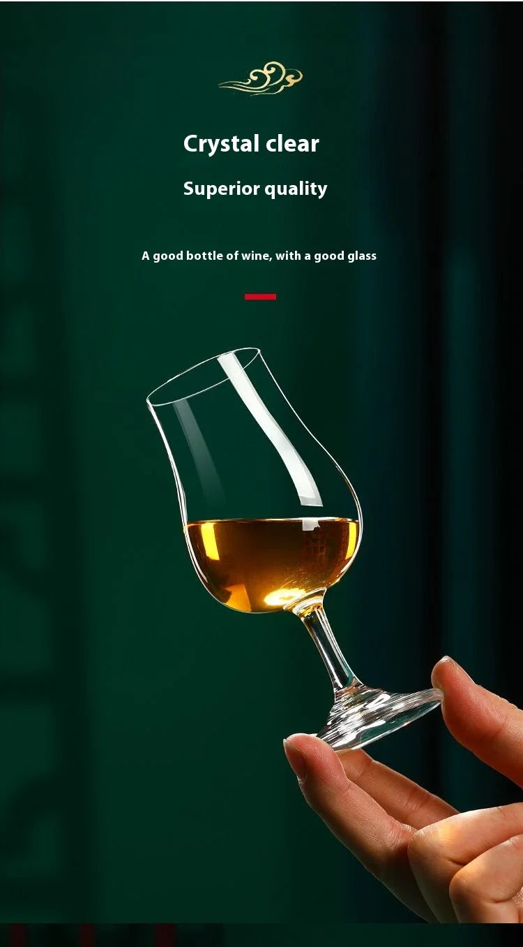125ML Whiskey Crystal Glass Family Banquet Wine Cup Luxury Brandy Wine Glass Thick Bottom Glass Bar Party Wine Set