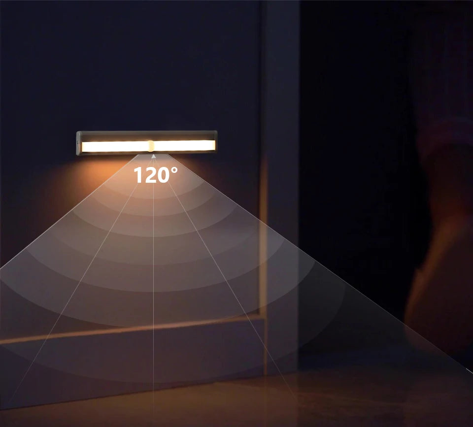 Ultra-thin LED Under Cabinet Lights PIR Motion Sensor Wireless LED Night Lights Bedroom Aluminum Kitchen Lamp Wardrobe Light