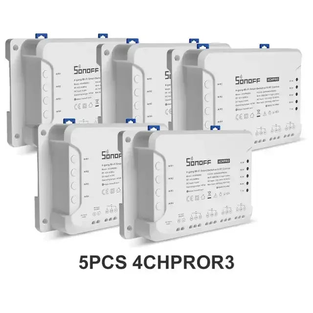 SONOFF WiFi 4CH PRO Smart Switch R3 4 Gang with RF Control 3 Working mode Smart Light Switch eWeLink APP Control Smart Module