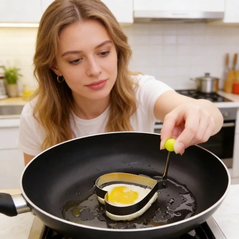 1/4/5PCS Stainless Steel Egg Rings Mold  Non-stick Round Pancake Omelette Shaper  Breakfast Baking Cooking Kitchen Gadgets