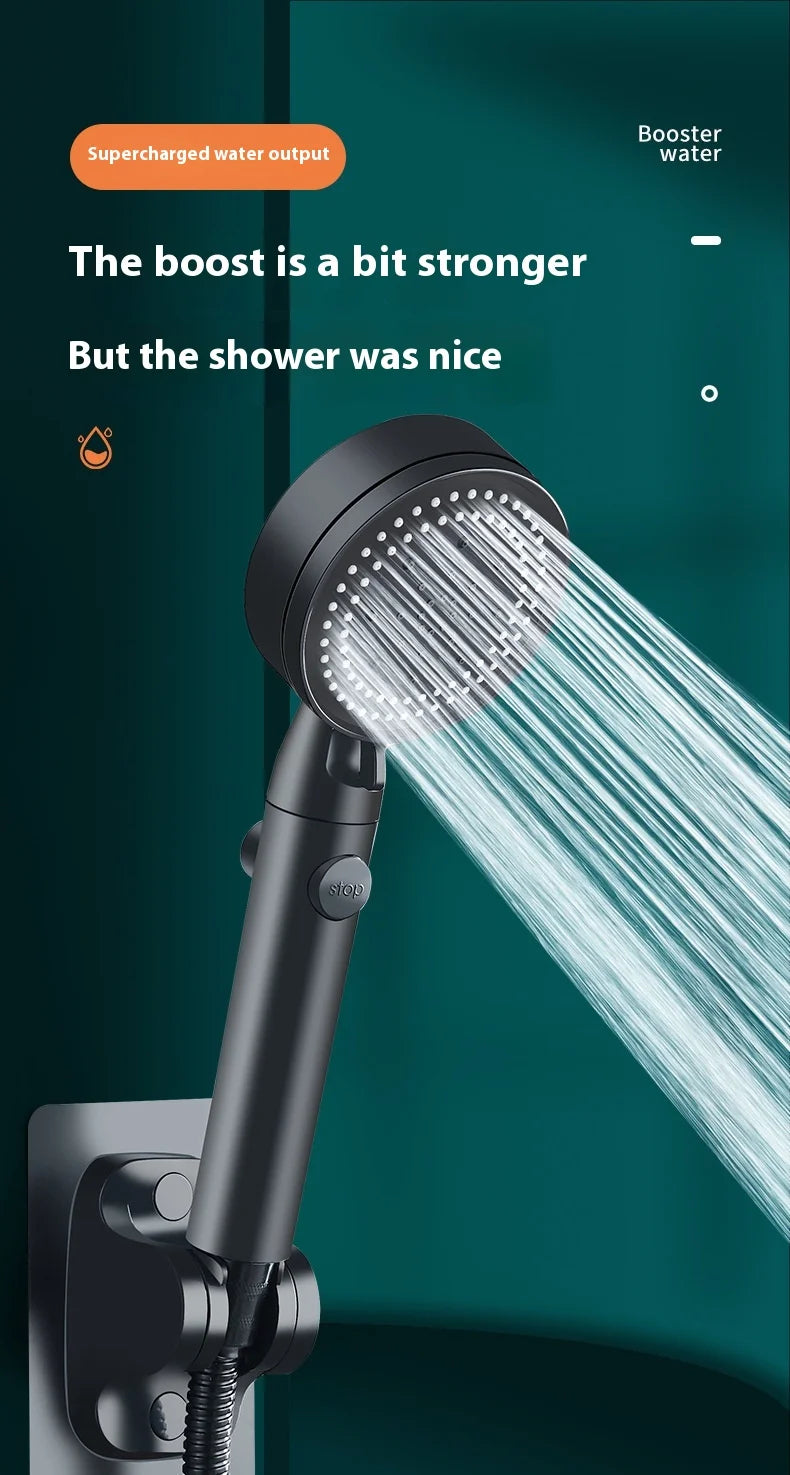 5 Modes Speed Adjustment Self-cleaning Shower Head High Pressure Adjustable with Hose Water Shower Bath Bathroom Accessories