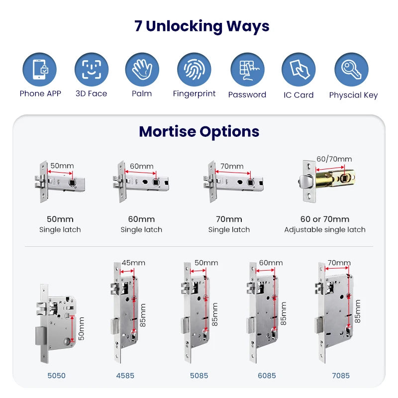 Facial Recognition Video call Automatic Door Lock TUYA Front Door Fingerprint Smart Lock Digit Camera Visible Inner Screen