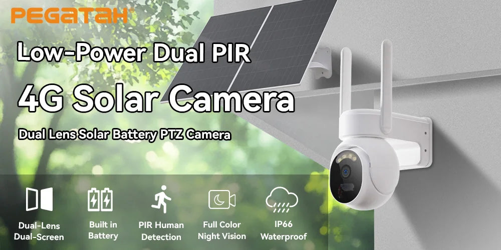 2K 5MP Solar Security Camera Wireless Outdoor Color Night Vision Battery Powered Support 2.4G WiFi, PIR, Waterproof, 2-Way Alexa