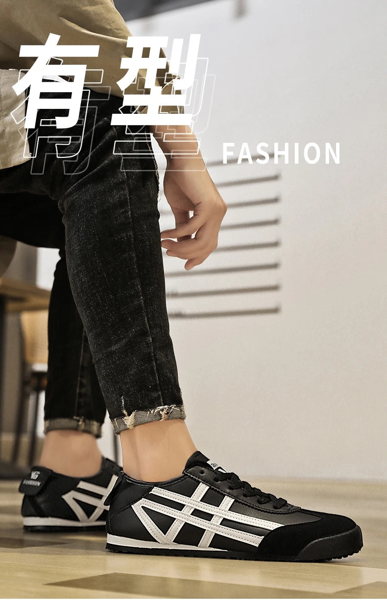 Fashion Couple Canvas Shoes Classic Design Green Leather Casual Shoes For Men Trendy Low-cut Lightweight Original Men's Sneakers