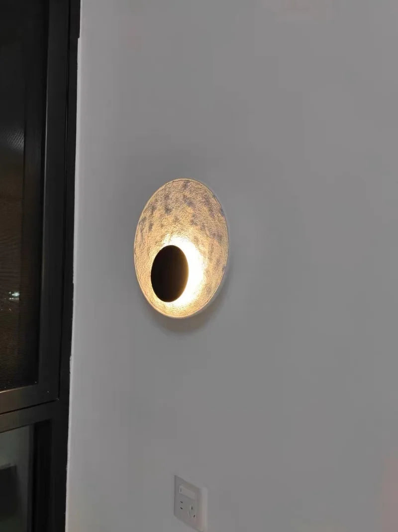 Nordic Modern Light Luxury Marble Wall Lamp Bedroom Background Led Lighting Decoration Creativity Mirror Aisle Sconce Indoor