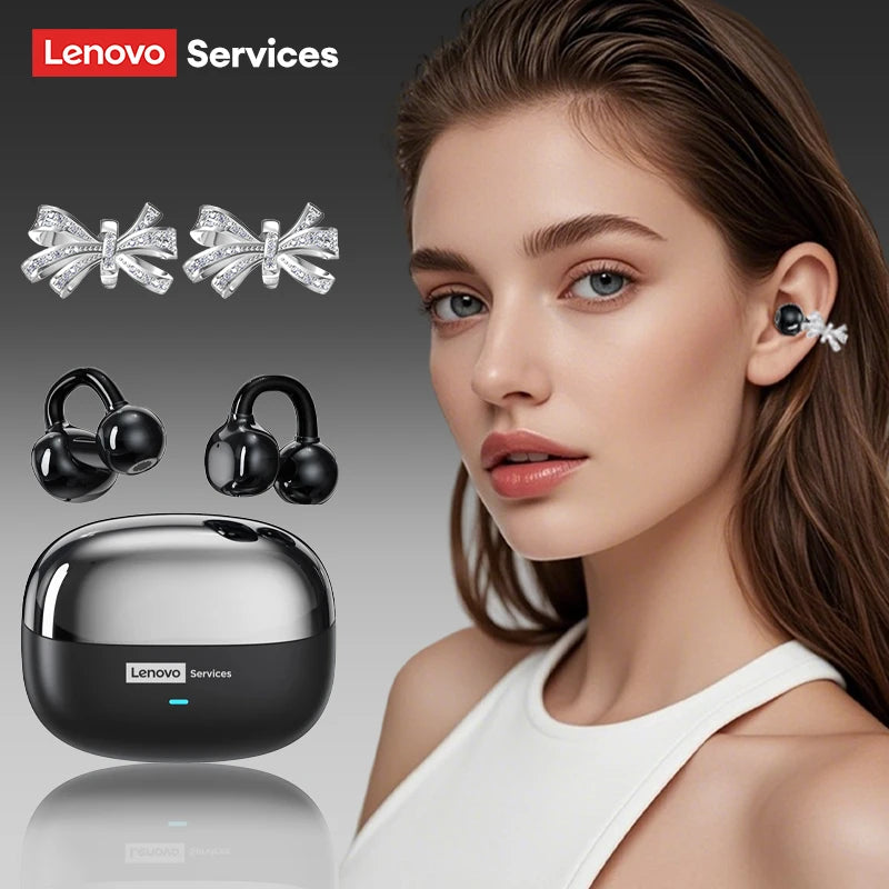 Choice Lenovo LE302 OWS Wireless Ear Clip Earbuds Bluetooth Low Latency HD Call HiFi Stereo Music Sports Open Ear Headphones New