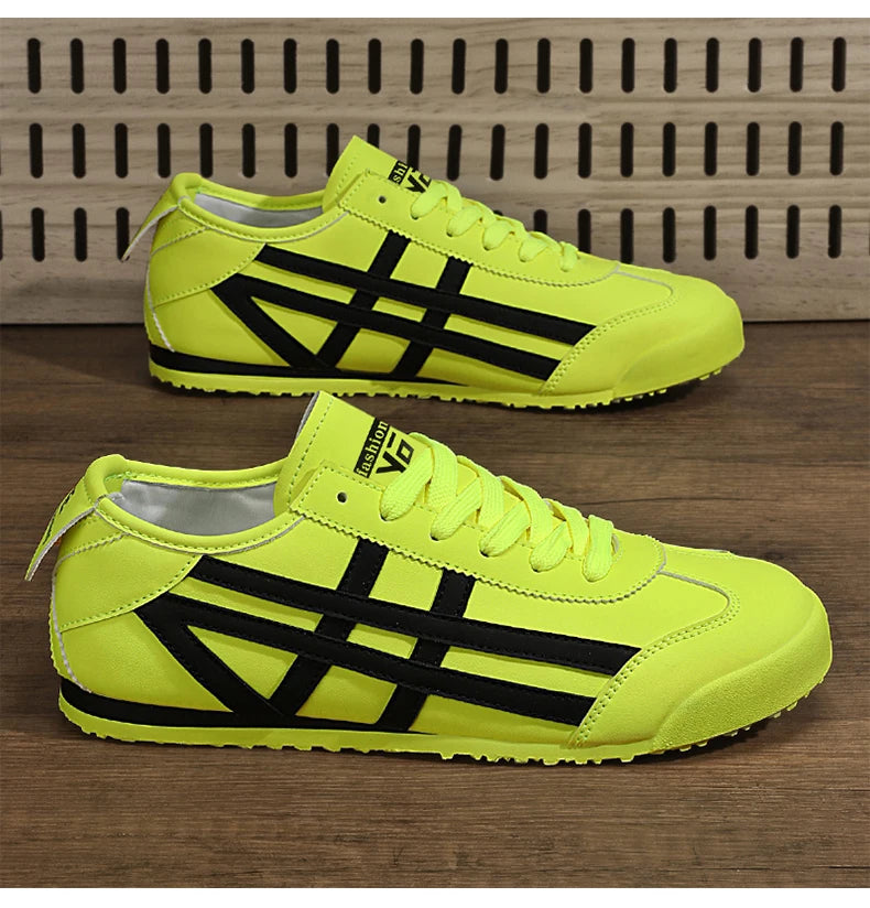 Fashion Couple Canvas Shoes Classic Design Green Leather Casual Shoes For Men Trendy Low-cut Lightweight Original Men's Sneakers