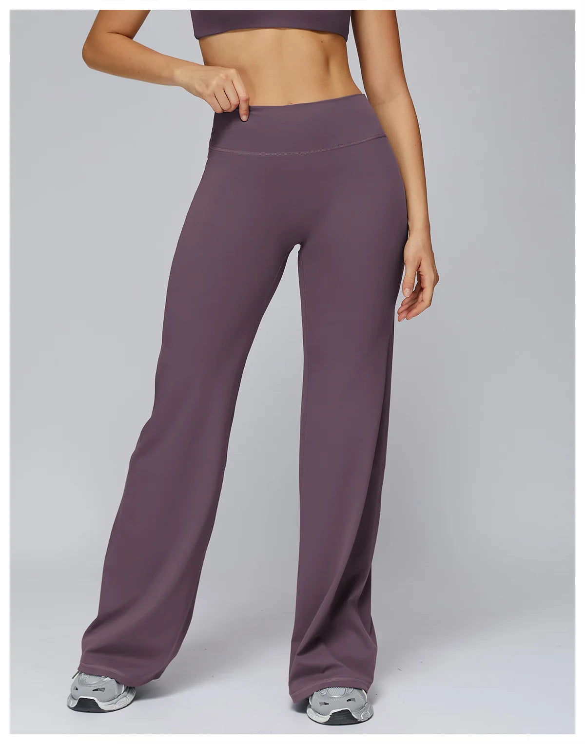 Women's Sports Yoga Pants High Waisted Straight Flared Trousers Running Fitness Sport Trousers Female Gym Casual Sports Pants