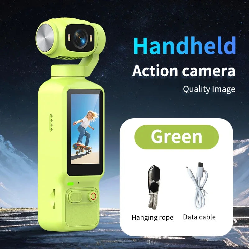 Lenovo HD 4K Action Camera 180° Rotatable Video Recording Entry Portable Action Camera For Vlog YouTube Tiktok Girls Record Life