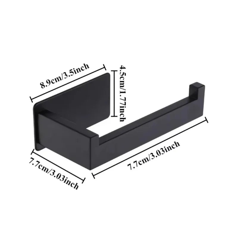Self Adhesive Toilet Paper Holder Stainless Steel No Drill Wall Mount for Bathroom Kitchen RV Rustproof Space Saving Tools