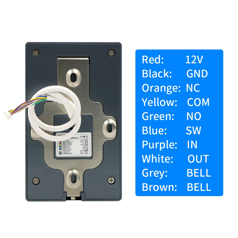 TTLOCK Face Recognition Video Doorbell Intercom Attendance Machine Fingerprint + Palm Vein + 3D Facial Recognition 3-in-1 IP67