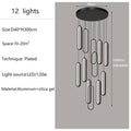Modern Minimalist Pendant Light Nordic Living Room Kitchen Villa Loft Ceiling Hanging Light Indoor Staircase LED Long Chandelier