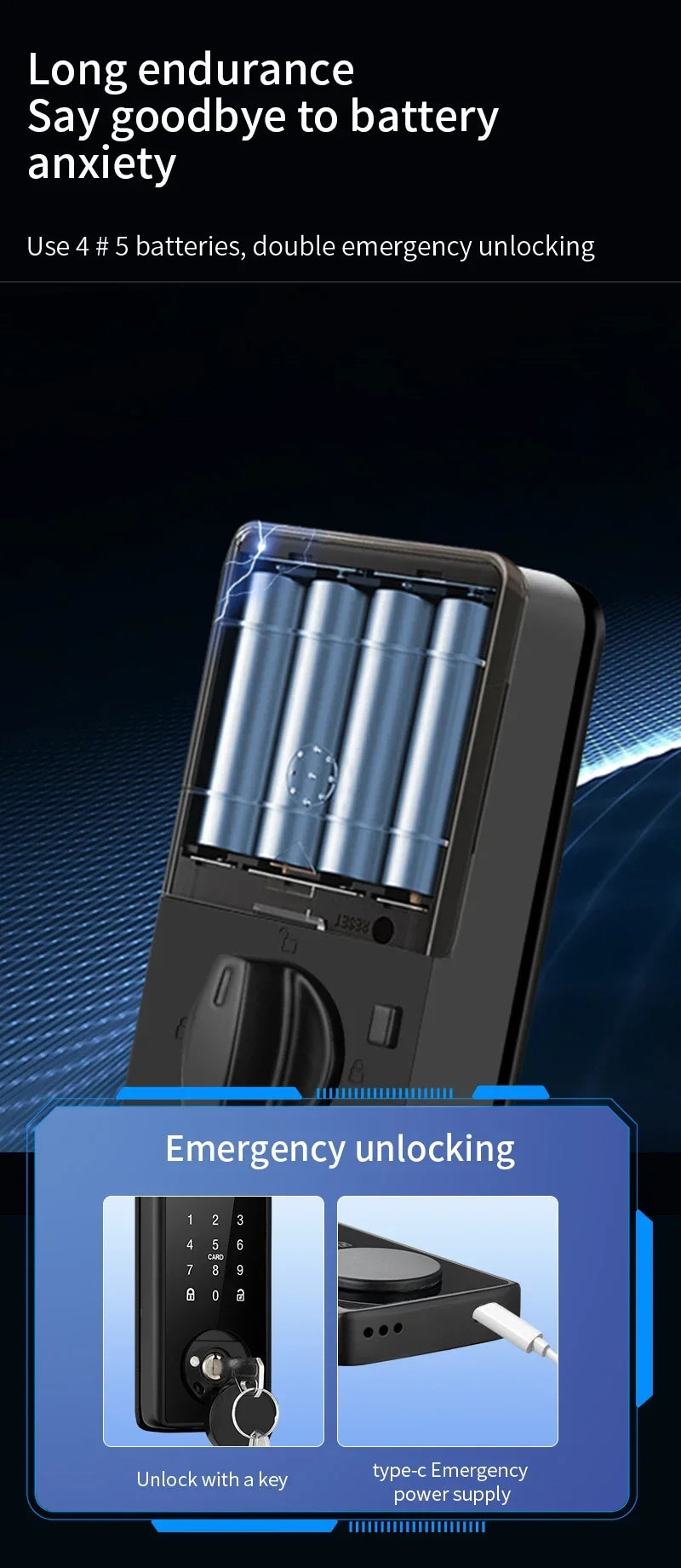 Tuya WiFi Smart Door Lock Keyless Entry Fingerprint Electronic Digital Lock TTlock App/Password/IC Card Unlock For Wooden Door
