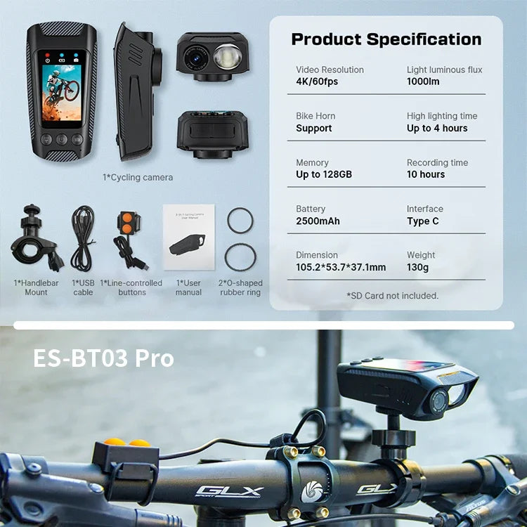 HD 4K 60FPS Action Camera for Motorcycle Bike Helmet Sports DV Video Recorder Car DVR Dash Cam Outdoor Bicycle Surveillance