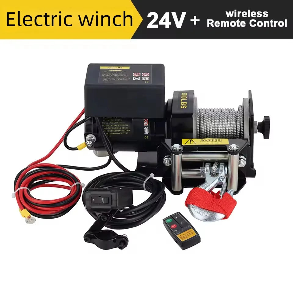 12v/24v 2000lb Beach Buggy Winch DC Winch Wire Rope Winch