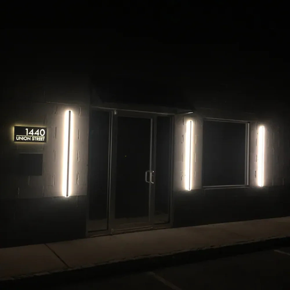 House Floating Apartment LED Custom Content Numbers Horizontal Outdoor Modern Light Acrylic Home Llluminated Address Street Sign