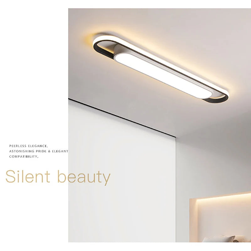 Aisle LED Ceiling Light Rectangular Home Ceiling Chandelier Bedroom Kitchen Decor Lamp Modern Indoor Lighting Living Dining Room