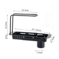 Kitchen Telescopic Storage Rack Sink Organizer Rack Telescopic Faucet Organizer Towel Sponge Storage Adjustable Storage Rack