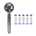High-Pressure Shower Head Handheld Turbo Fan Showerhead With 5 Filters Water Saving Spray rain Shower Bathroom Accessories