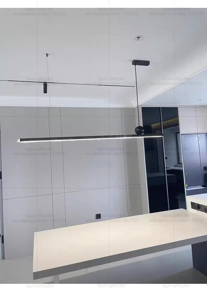 LED Restaurant Chandelier Modern Minimalist Kitchen Ceiling Light Dining Table Pendent Lamp Bar Pendant Light Indoor Lighting