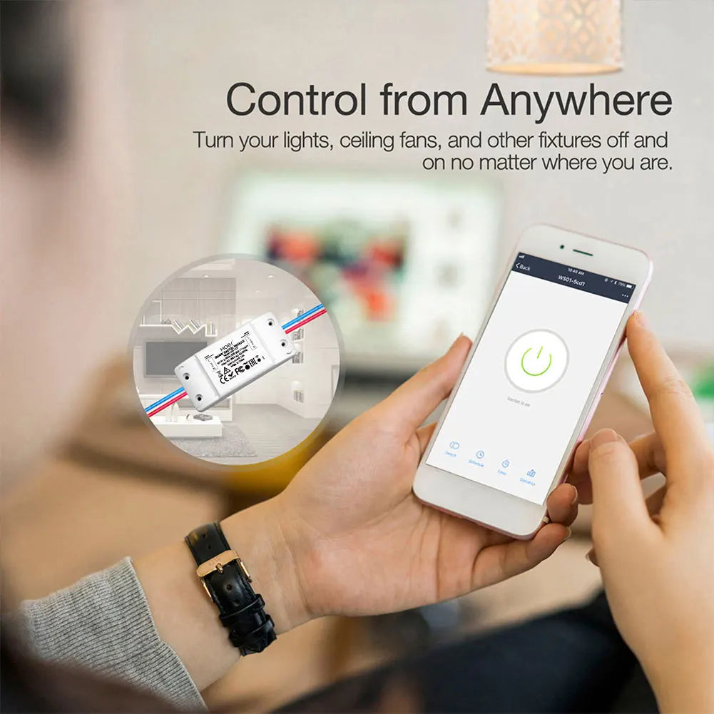 WIFI Tuya Smart Home Mini Circuit Breaker Wall Switch On/off APP Remote Control Timing Alexa Voice 16A 1Gang Switch Module