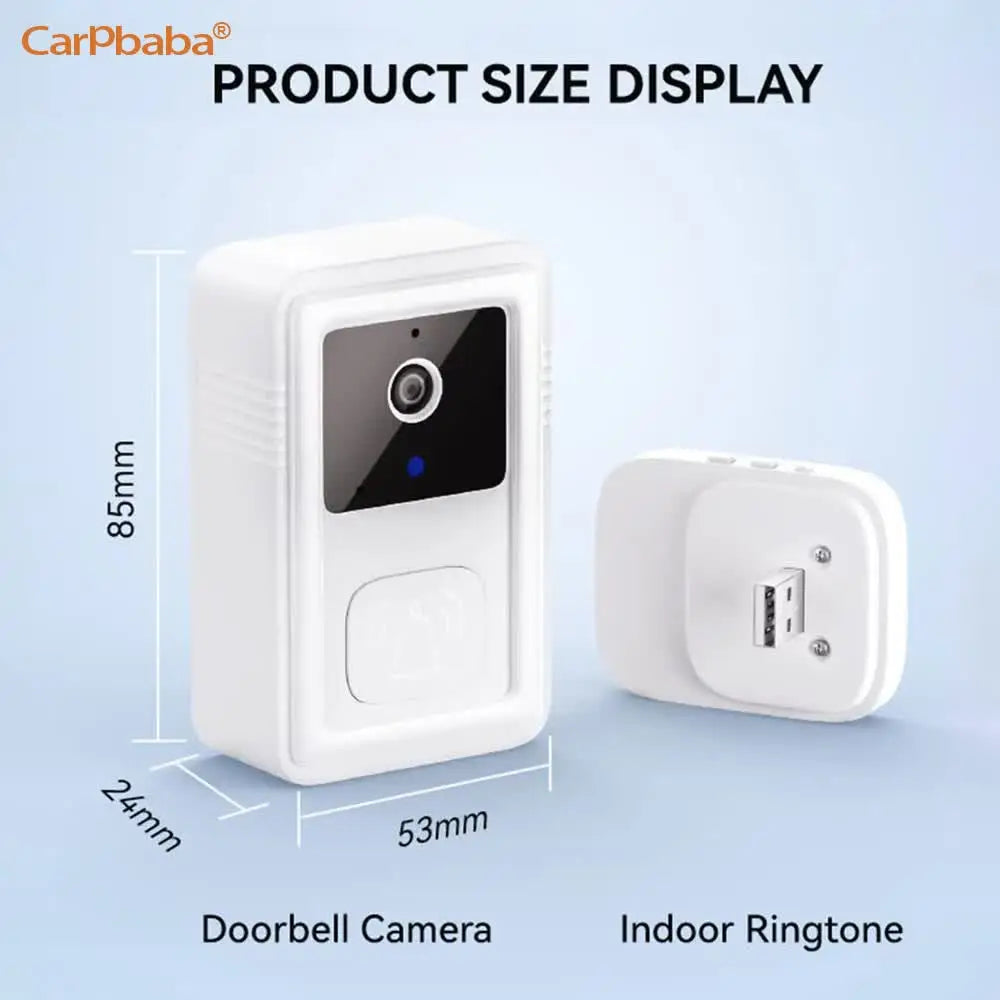Smart Doorbell Camera Visual Security Doorbell Audio Video Intercom With Camera Wireless Self-Adhesive Night Vision App Control