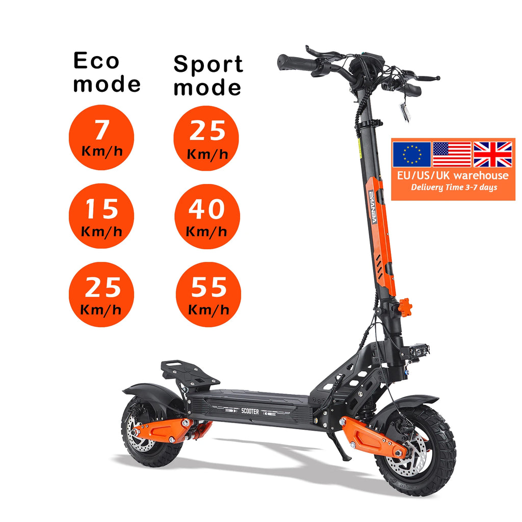 Factory Foldable Electric Scooters With APP NFC 48V 52V 1200W 55KM/H Range E Scooter Speed Limit 10Inch Escooter for Adults