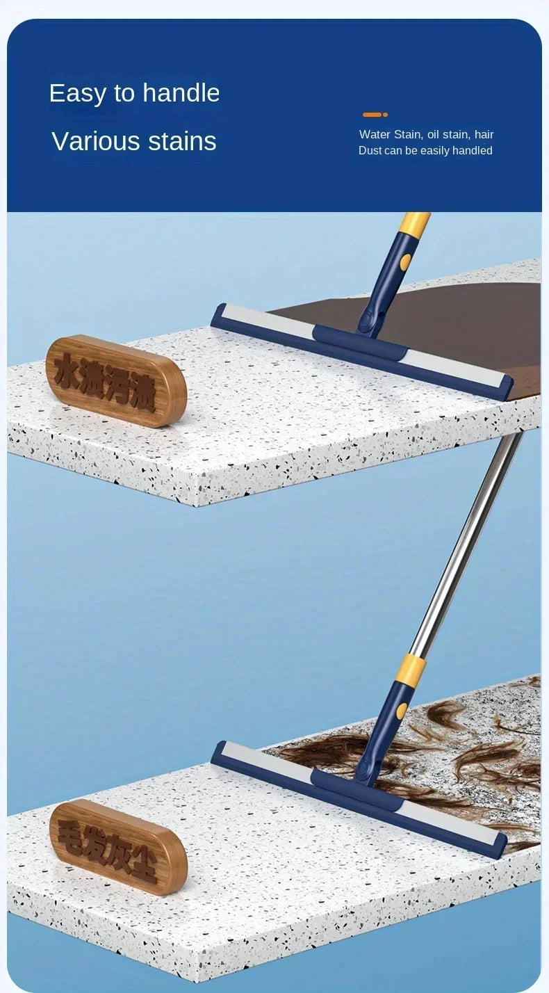 Portable Silicone Telescopic Scraper Mop Household Sweeping Floor Scraping Efficient Cleaning Toilet And Bathroom Brush