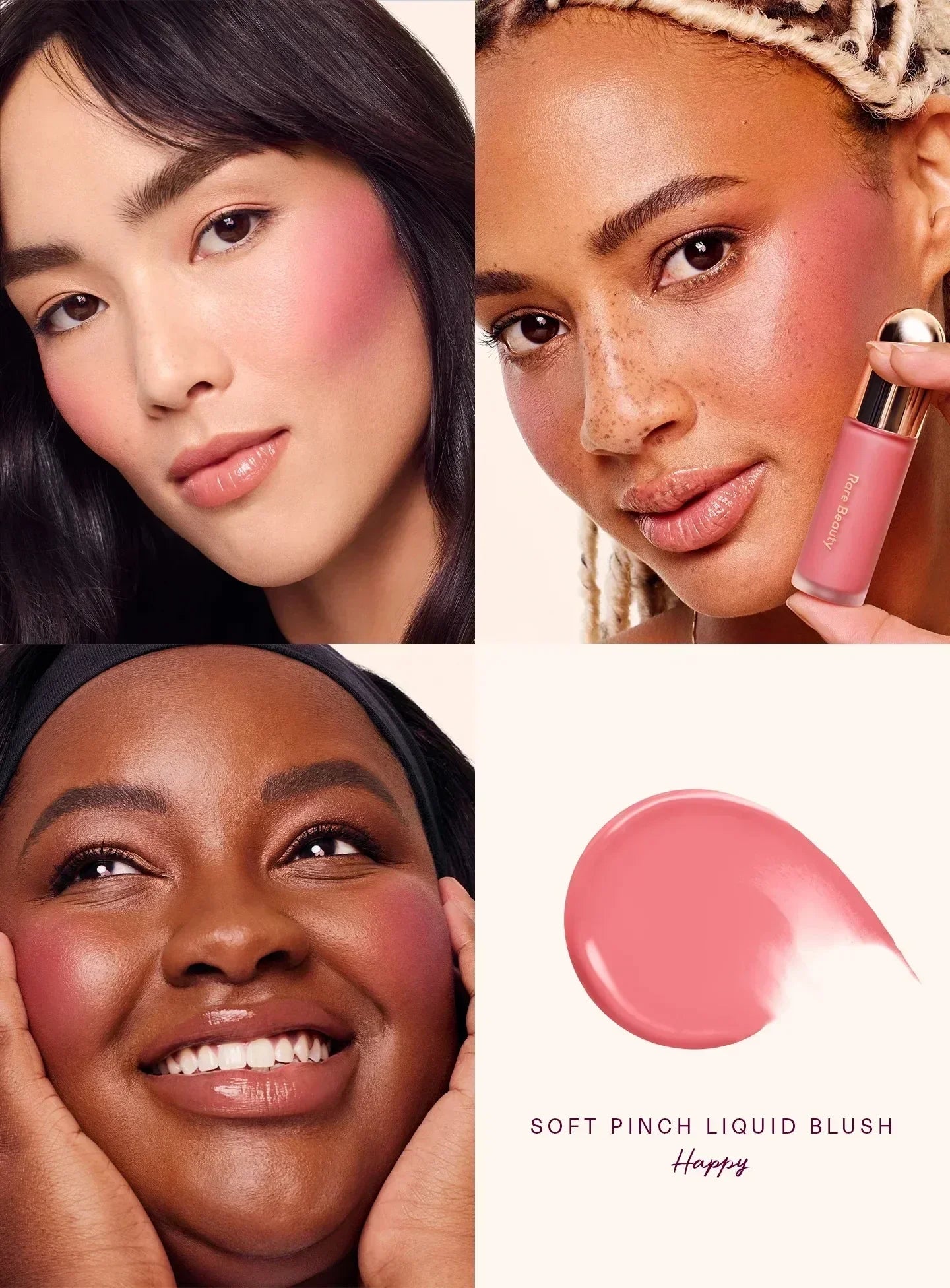 Rare Beauty Makeup Soft Pinch Tinted Lip Oil Stain Lip Gloss Delight Hope Happy Wonder Liquid Blush Cosmetics Face Eye Blusher
