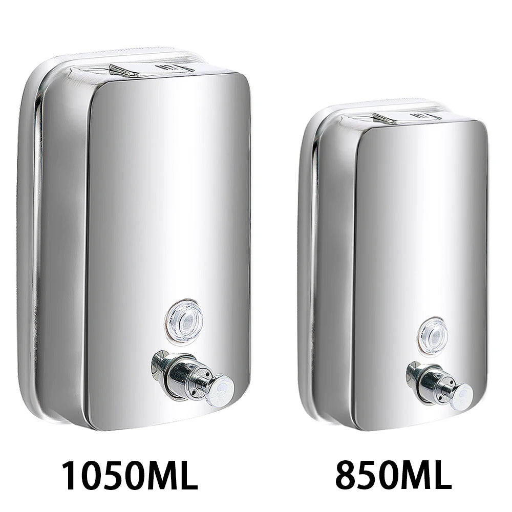 850ML/1050ML Stainless steel Wall Mount Soap Dispenser Bathroom Liquid Soap Detergent Shower Gel Storage Bottle Toilet Kitchen