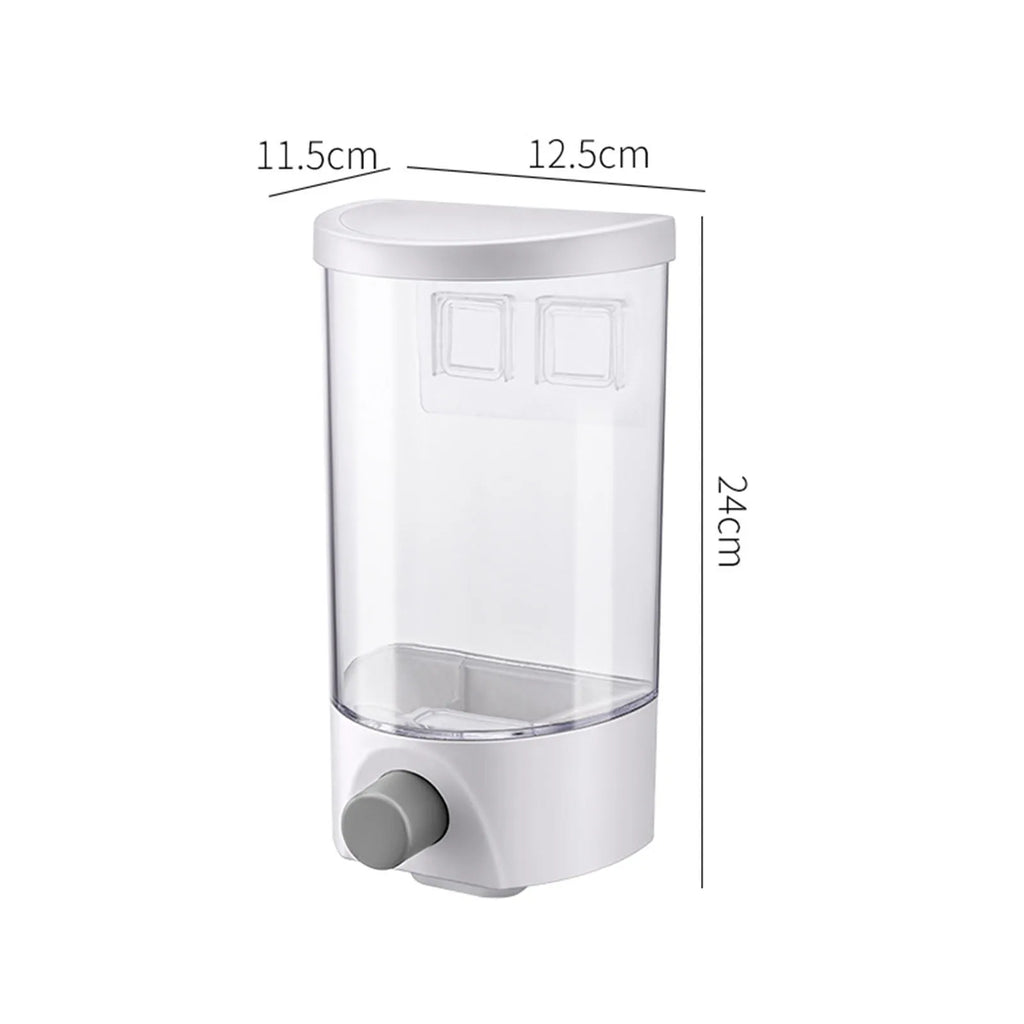 Kitchen Storage Food Organizer Wall Mounted Dry Food Cereal Dispenser Snack Grain Plastic Storage Container Box Rack for Home