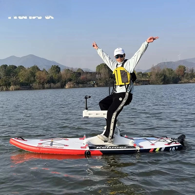 SUP Inflatable Paddle Board Outdoor Water Bike Beginner Water Ski Board Water Sports Float Board