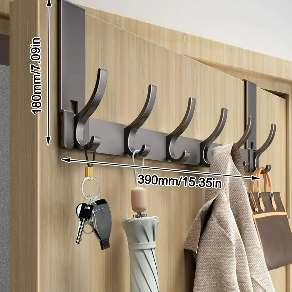Door Behind Hook Storage Wall Hanging Clothes Hanger Coat Hook Punch-free Hanger Bedroom  Kitchen Organizer Quick Installation