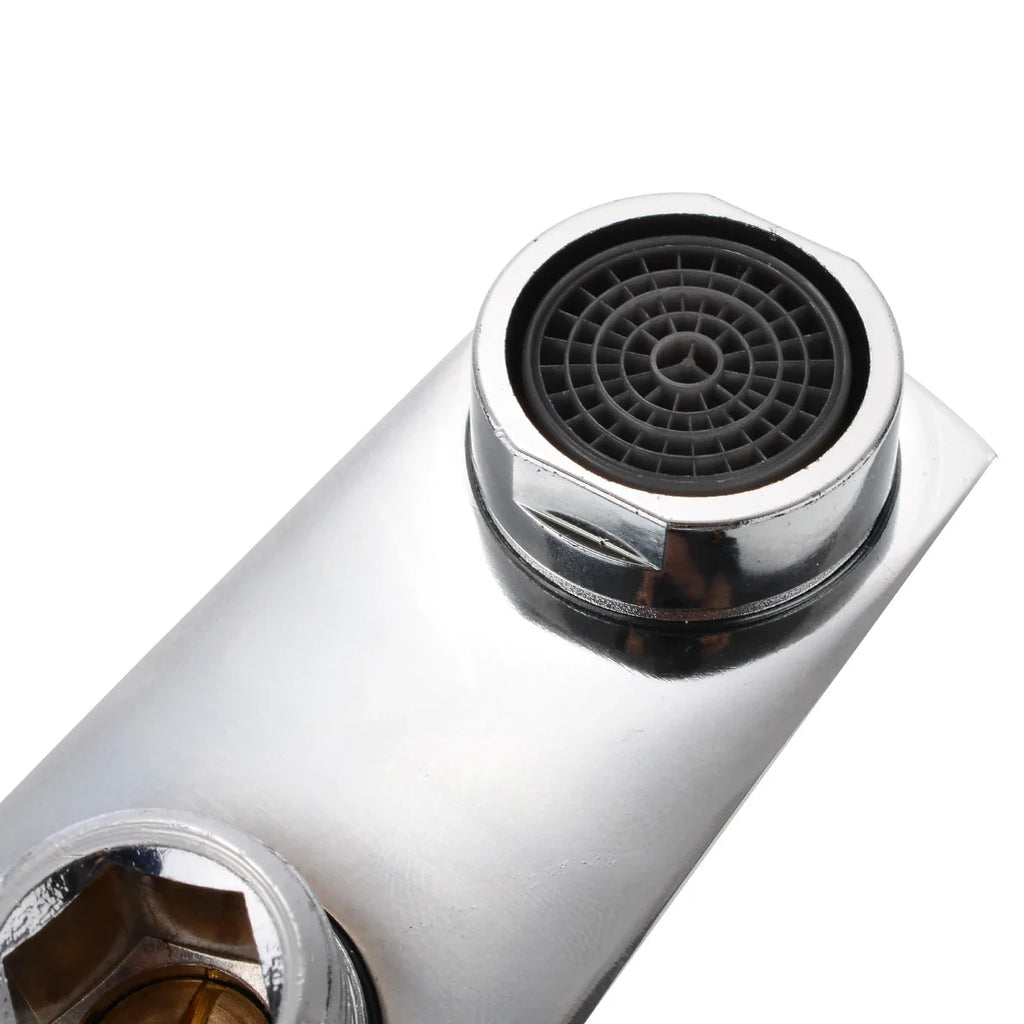 Chrome Zinc Alloy Bathroom Basin Mixer Faucet Sink Tap Wall Mounted Hot & Cold Water Mixer High Quality Faucet