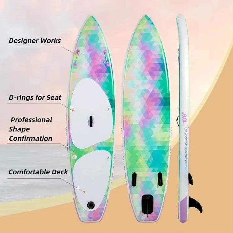 320Cm inflatable vertical paddle board SUP board with removable fins, suitable for adults/children