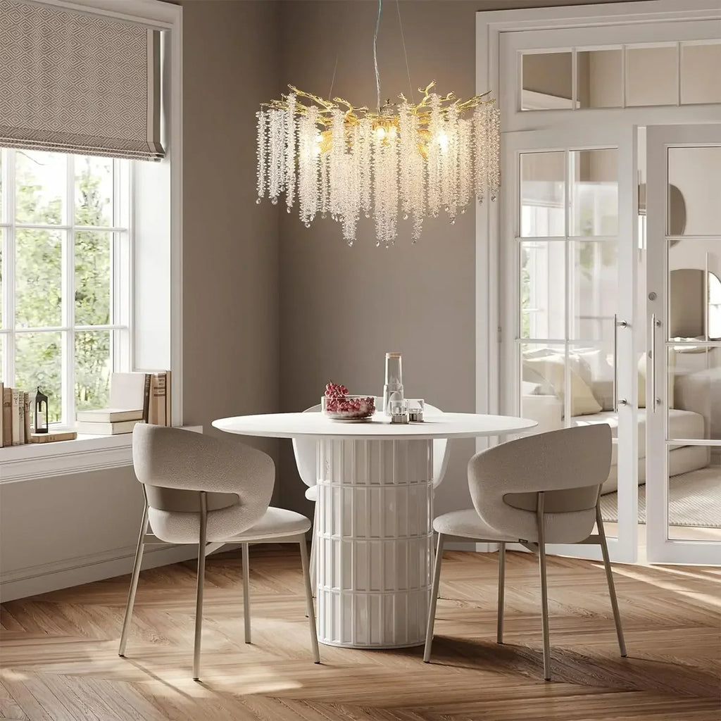 Modern light luxury living room crystal chandelier dining room bedroom French crystal lamp artistic decoration branch lamp