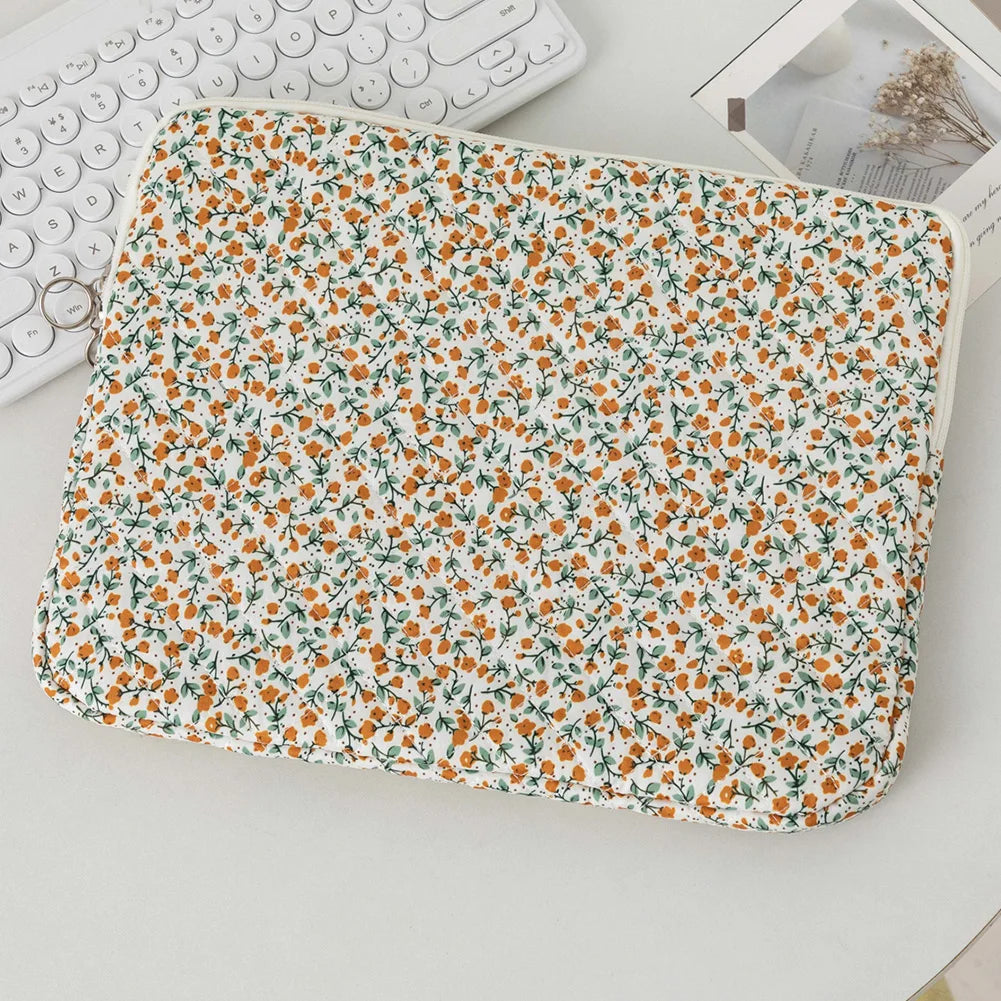 11/13/15 Inch Laptop Sleeve Quilted Laptop Sleeve Case Coquette Floral Laptop Carrying Case Laptop Case