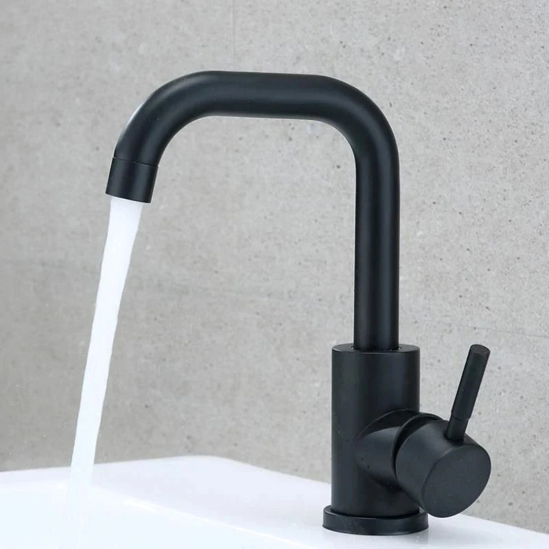 304 stainless steel bathroom basin faucet hot and cold wash mixer faucet 360 rotating sink faucet bathroom single handle faucet