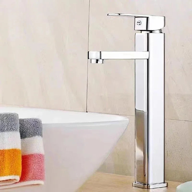 Stainless Steel Basin Faucets Single Hole Bathroom Faucet Single Handle Mixing Tap Toilet Hot and Cold Countertop Mixer Tap
