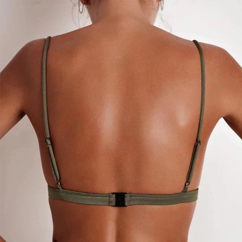 Bikini 2026 Solid Swimsuit Women Swimwear Push Up Bikini Set Brazilian Bathing Suit Summer Beach Wear Swimming Suit