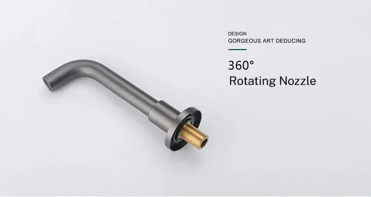 Brushed Gold Bathroom Faucet Wall-Mounted Bathtub Outlet Brass Hand-Held Shower Head Hot and Cold  Bathroom Mixer Tap