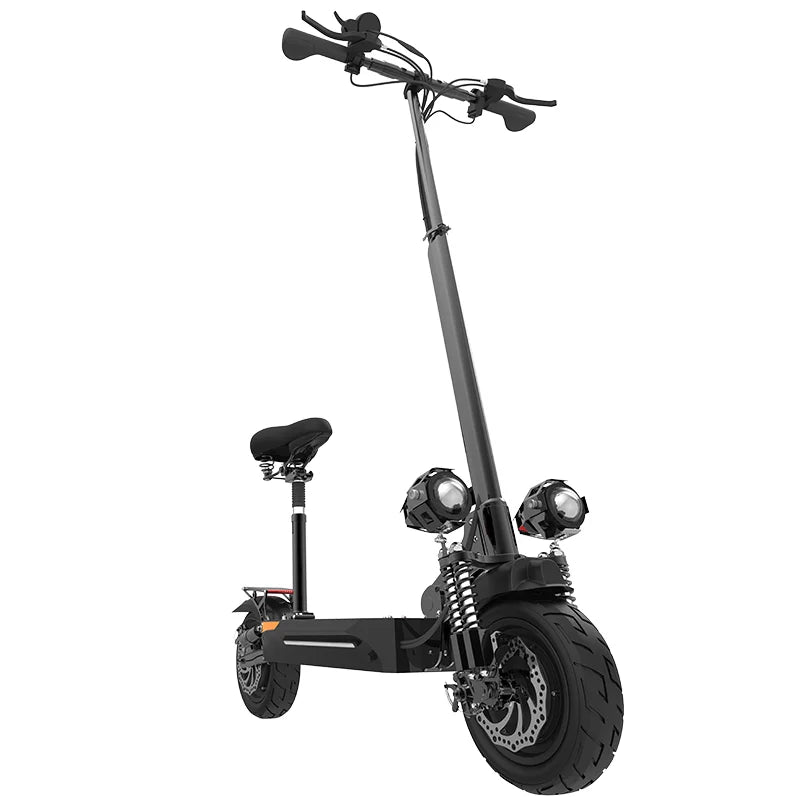 1200W-6000W SingleDual Motor Electric Scooter Adults 72V 60V 52V 48V Off Road Winter Snow Anti-Slip Foldable E-Scooter