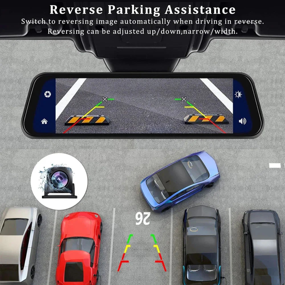 4K 3840*2160P Dash Cam Carplay Android-Auto Car DVR Dual Len 5G Wifi GPS BT FM Video Drive Recorder Stream Mirror Dashcam Camera