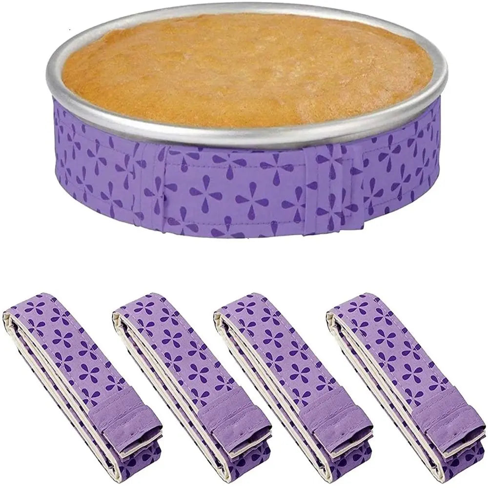 2/4Pcs Creative Cloth Bake Even Strip Anti-deformation Purple Cake Pan Strips Bake Strip Belt Kitchen Gadgets