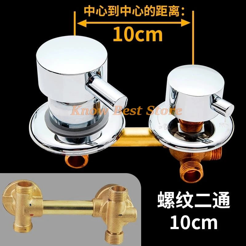 2/3/4/5 Ways Water Outlet Screw Thread Center Distance 10cm  Mixing Valve Brass Bathroom Shower Mixer Faucet Tap Cabin